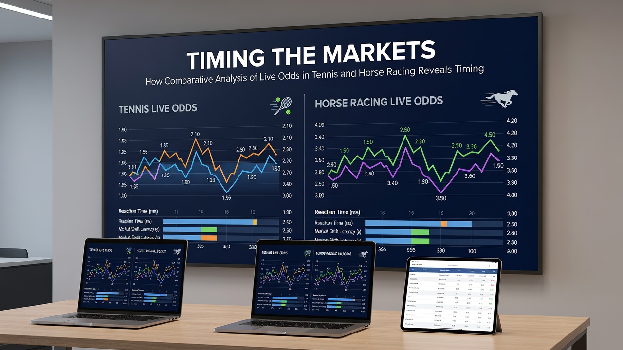 Live odds timing advantages illustrated through tennis and horse racing market data